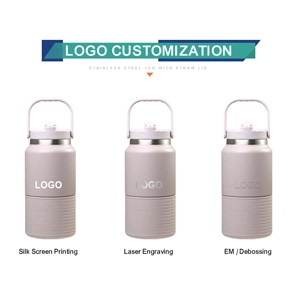 64 oz stainless steel water bottles with straws in bulk