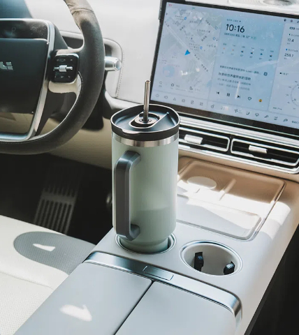 40 oz Tumbler mit Griff und Stroh 19323B