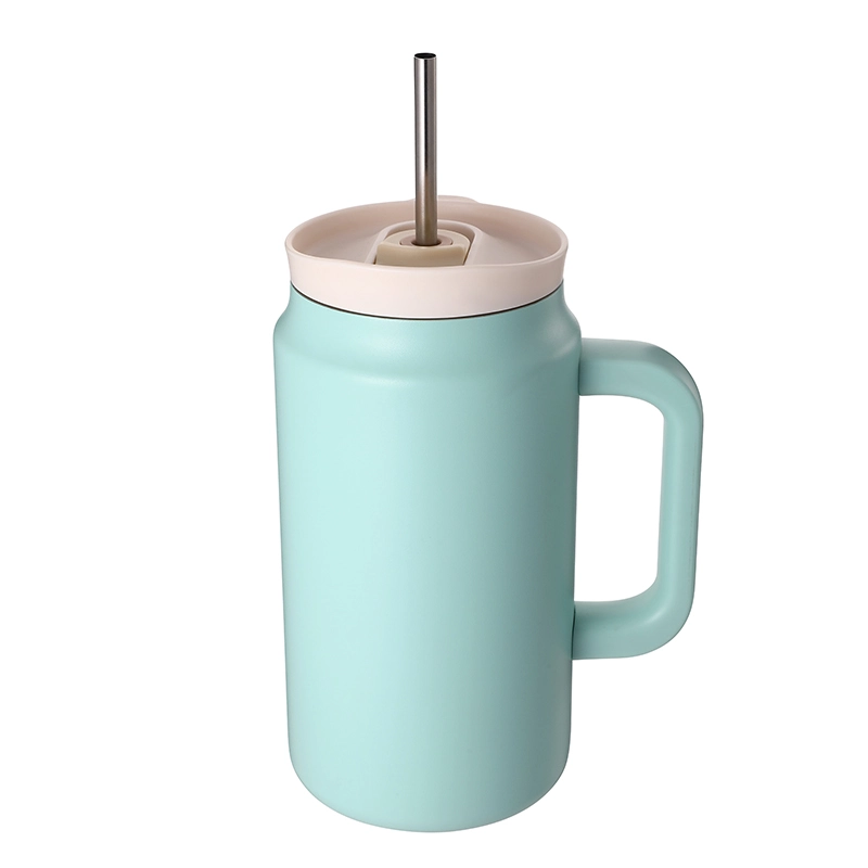 50 oz Tumbler mit Griff und Stroh deckel 19313C